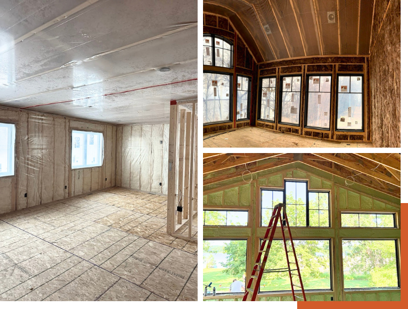 New home insulation Fargo in a residential build.