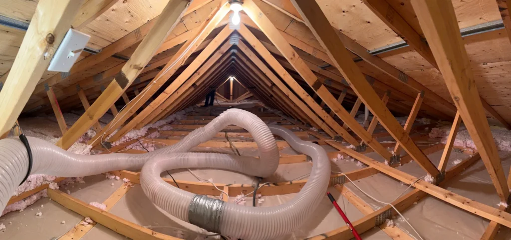 Attic insulation Fargo attic ventilation and ductwork